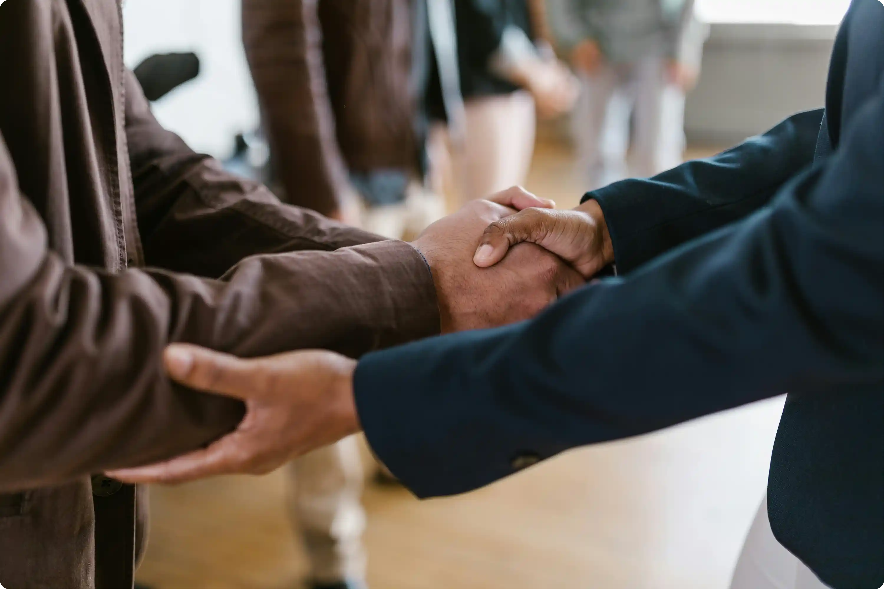 Two people shaking hands